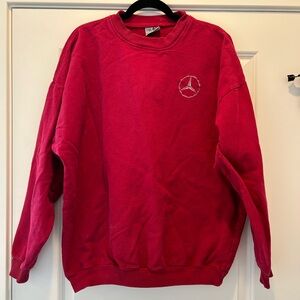 Vintage 80s Mercedes-Benz Embroidered Crewneck Sweatshirt Made in USA Oversized